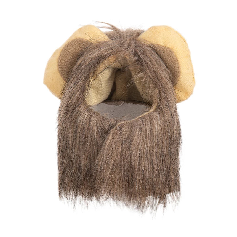 Lion Mane Cat Costume – Soft Pet Wig Hat for Cosplay, Parties & Pet Photography